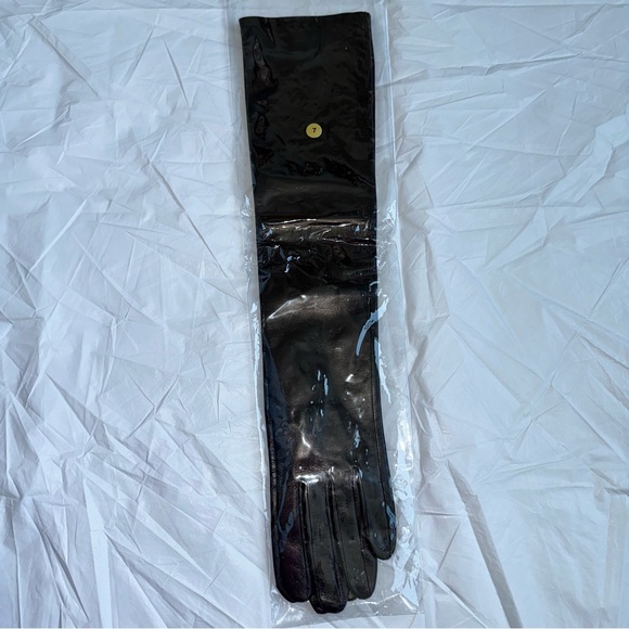 NWT Antonella Ferrante LEATHER GLOVES 16BT OPERA LENGTH LINED 100% SILK - Picture 8 of 8